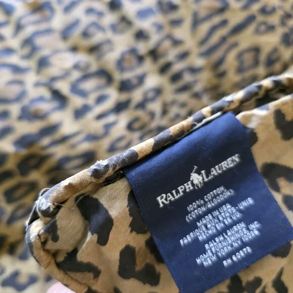 Rare Vintage Ralph Lauren Aragon King Comforter Animal Print Bold Leopard Glam - Picture 10 of 10